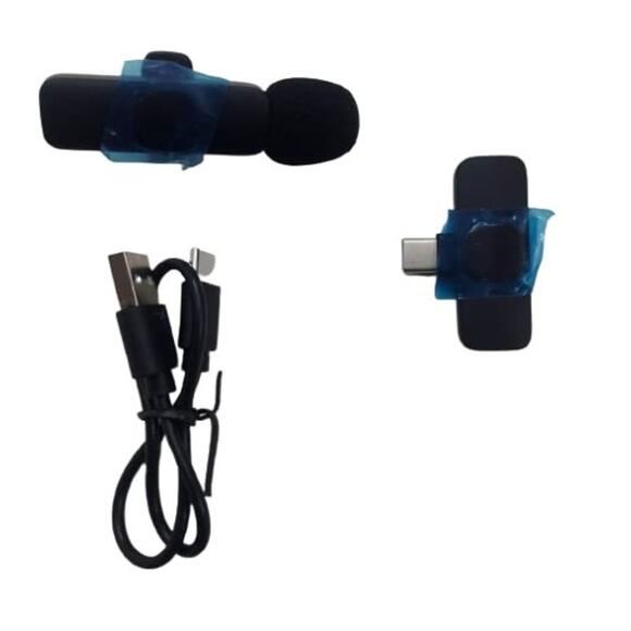 Hoodkart Wireless Lavalier Mic 2-Pack, Plug & Play, iPhone/Android, No App/Blue - Picture 7 of 11